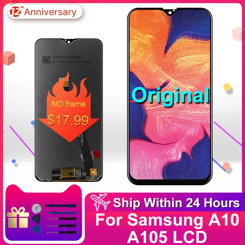 

6,2 "Оригинальный Для Samsung Galaxy A10 LCD A105 SM-A105F/DS дисплей, сменный сенсорный экран, дигитайзер, запчасти для Galaxy A105F LCD