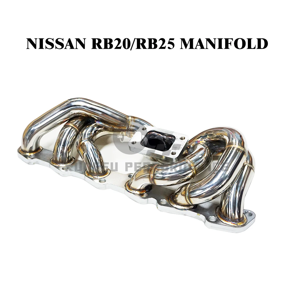 Фото Выпускной коллектор KUNGFU SS304 T3 с низким креплением для Nissan Skyline R32 R33 R34 RB20 RB25 RB20DET RB25DET №1