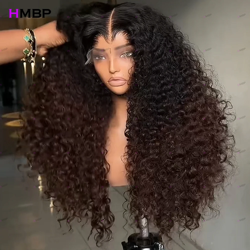 Фото Парик Lagos Hairline Omber Jerry Curly с высокой плотностью волос 300/400, с прозрачной HD кружевной передней частью 13x6, 16-42 дюйма, для женщин №4