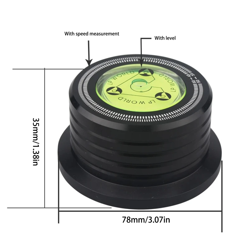 

H8WA Universal 50Hz LP Vinyl Record Player Disc Turntable Stabilizer Aluminum Alloy Weight Clamp