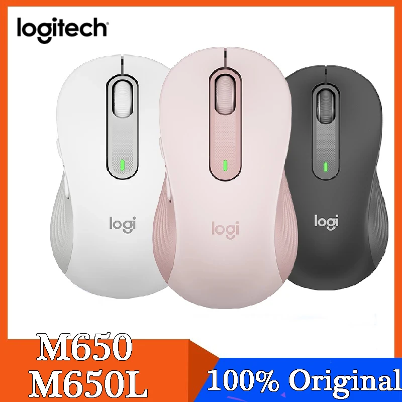 

New Logitech M650 100％Original M650L Bluetooth wireless mouse mute mouse customizable side buttons multi-device compatibility