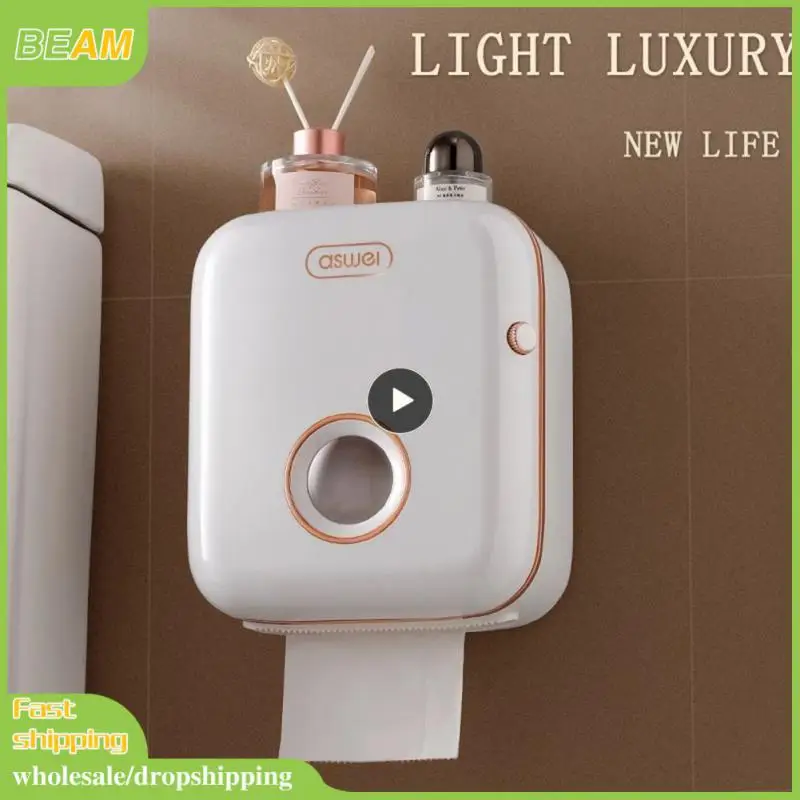 

Roll Holder For Toilet Papers Car Tissue Boxes No Punching Napkin Storage Box Toilet Paper Holder Simple Napkin Holders