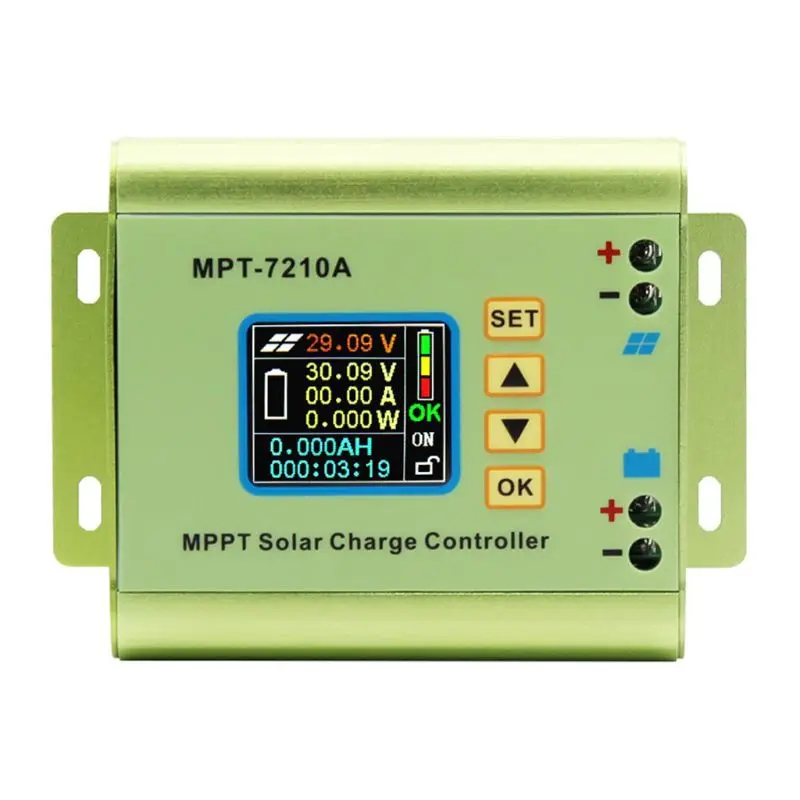 

Digital MPPT Solar Charge Controller for Lithium Battery 24V / 36V / 48V / 60V / 72V Battery Pack Output 0-10A MPT-7210A 367D