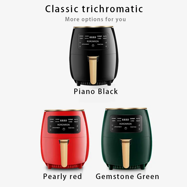 Фритюрница для дома без дыма для жарки картофеля фри, умная электрическая, 110В, с антипригарной сковородой, для глубокой кулинарии в домашних условиях.