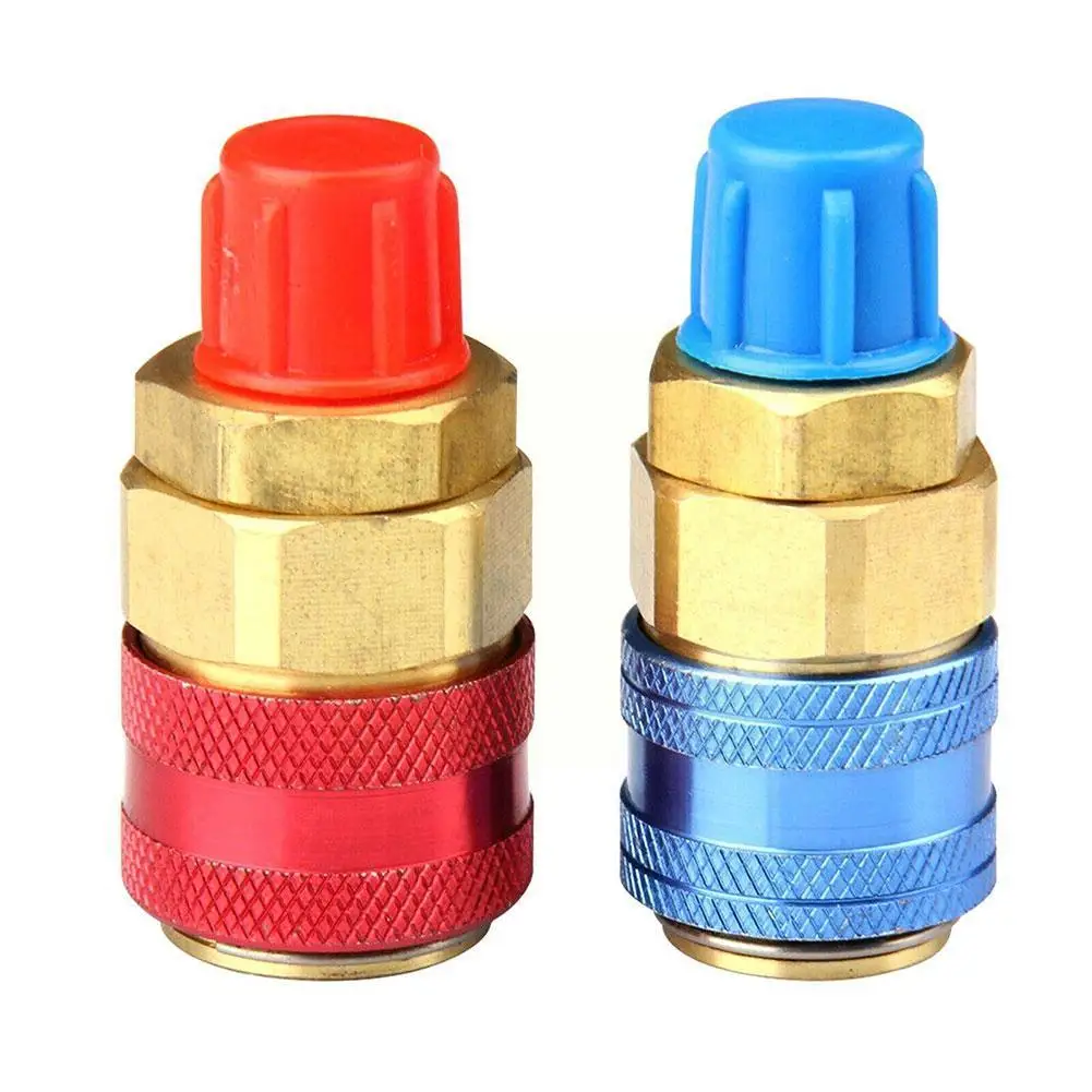 R134A Low High Auto Car Quick Coupler Connector Brass Air Refrigerant Adjustable Adapters AC Car Conditioning Gauge Manifol Z9M9