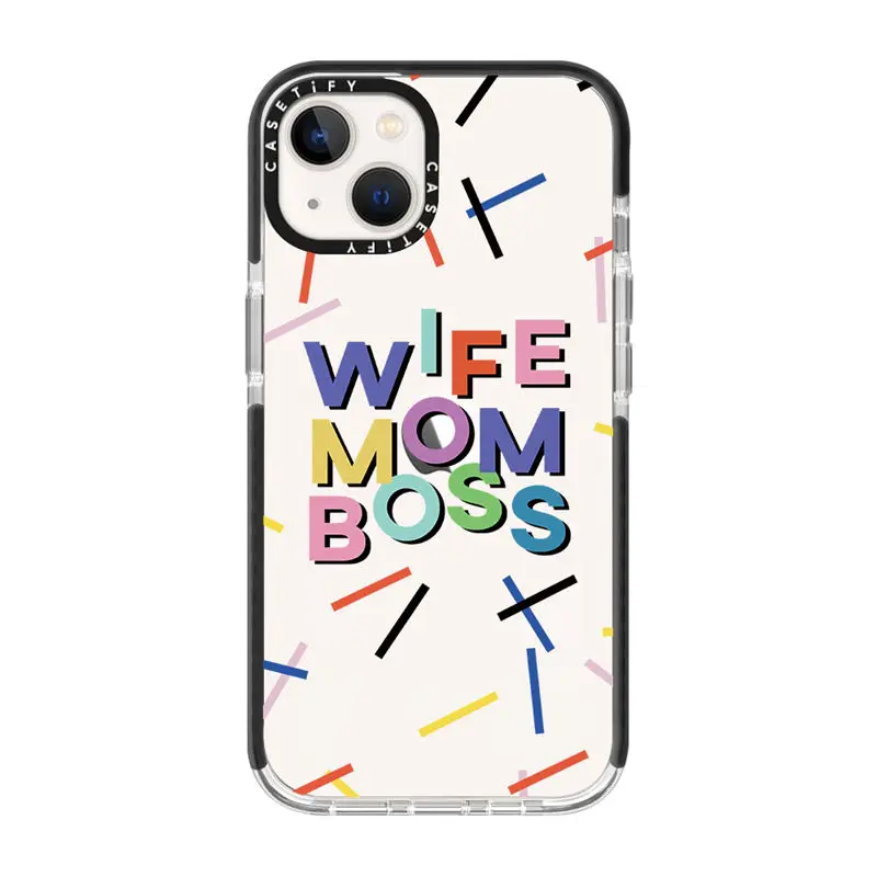 

CASETIFY Wife Mom Boss TPU Cases For IPhone 14 13 12 11 Pro Max 13 14 Pro XR XS XS Max 14 Plus Anti-drop Soft Clear Cover D0424