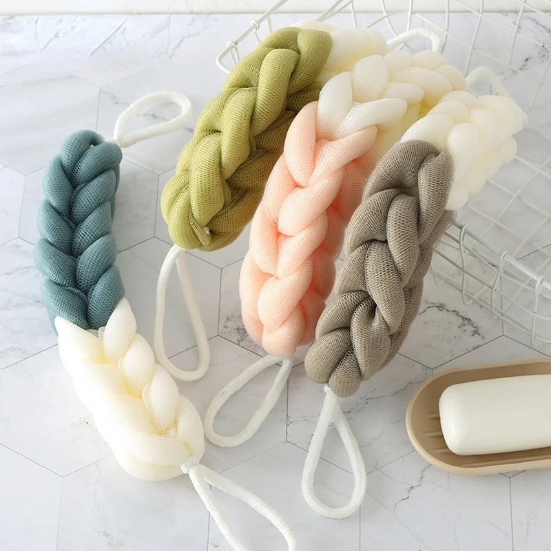 

Скруббер для душа, длинный губчатый очиститель для тела, с цветком, для душа, принадлежности для ванны, аксессуары для ванной комнаты