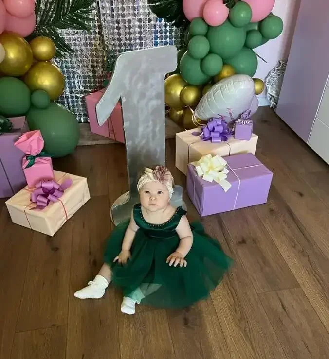 Платье для рождественской вечеринки маленьких девочек белая одежда крещения