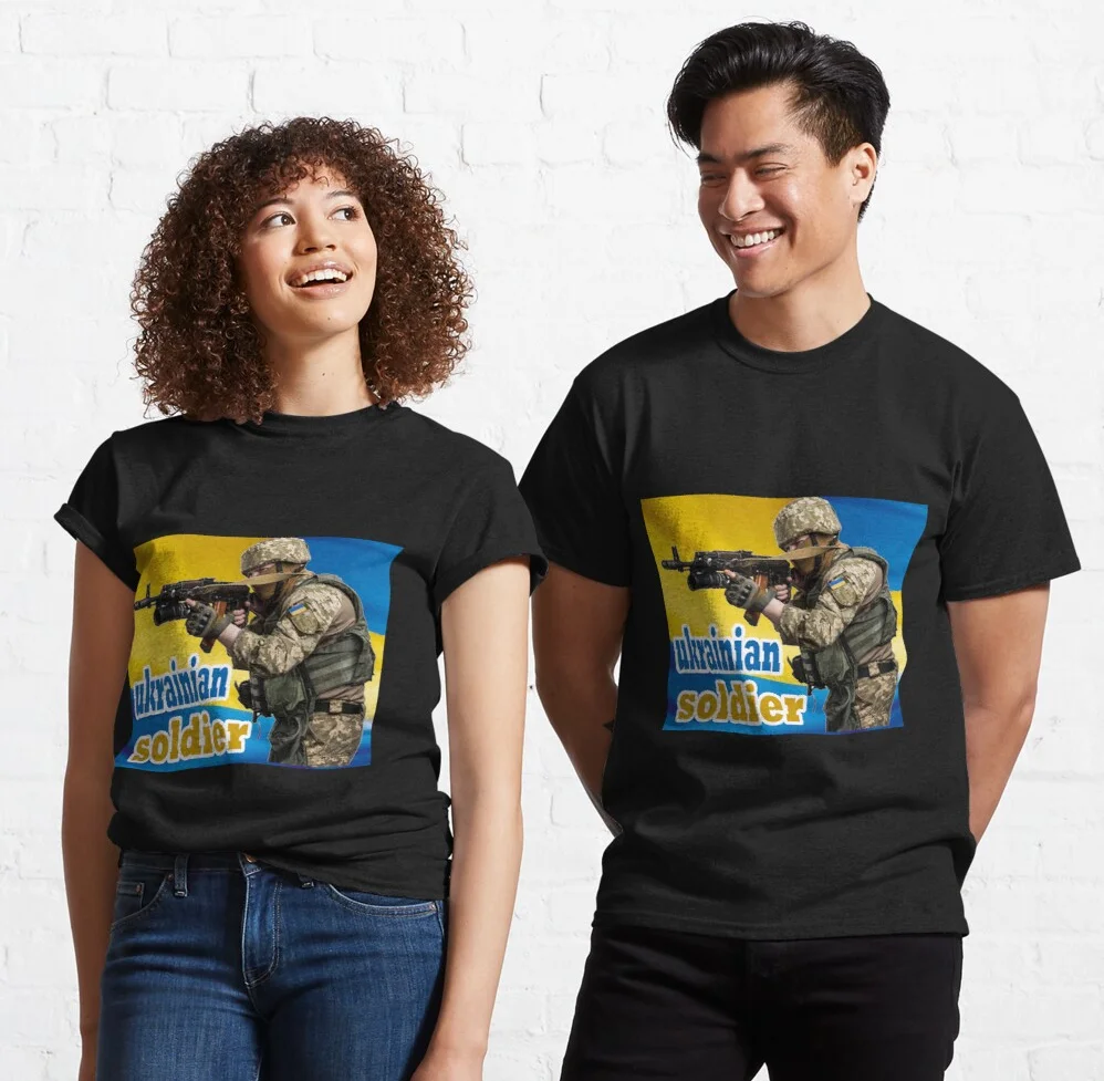 

Glory To Ukraine. Ukrainian Soldier T Shirt. Short Sleeve 100% Cotton Casual T-shirts Loose Top Size S-3XL