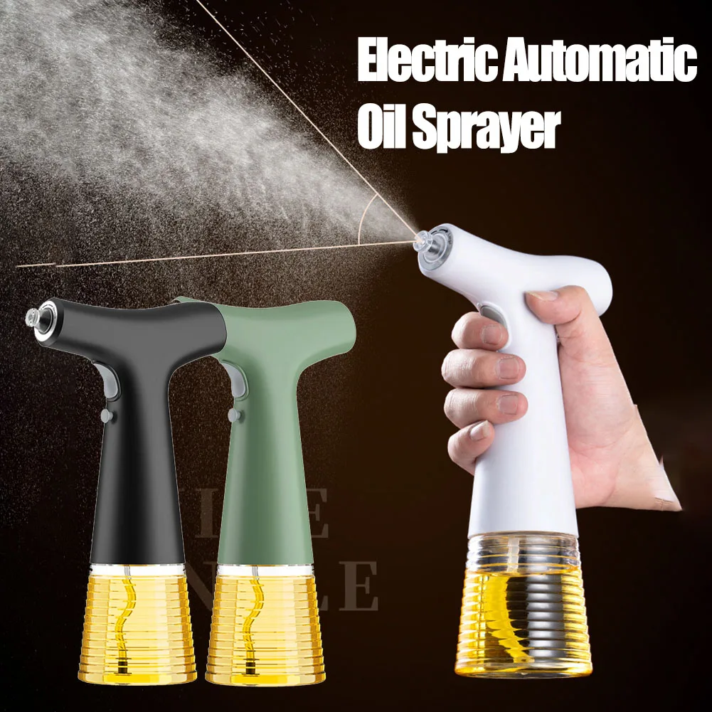 

Electric Olive Oil Spray Bottle Dispenser USB Charging Kitchen Soy Sauce Jar Vinegar Storage Bottle For BBQ Kitchen Oil Sprayer