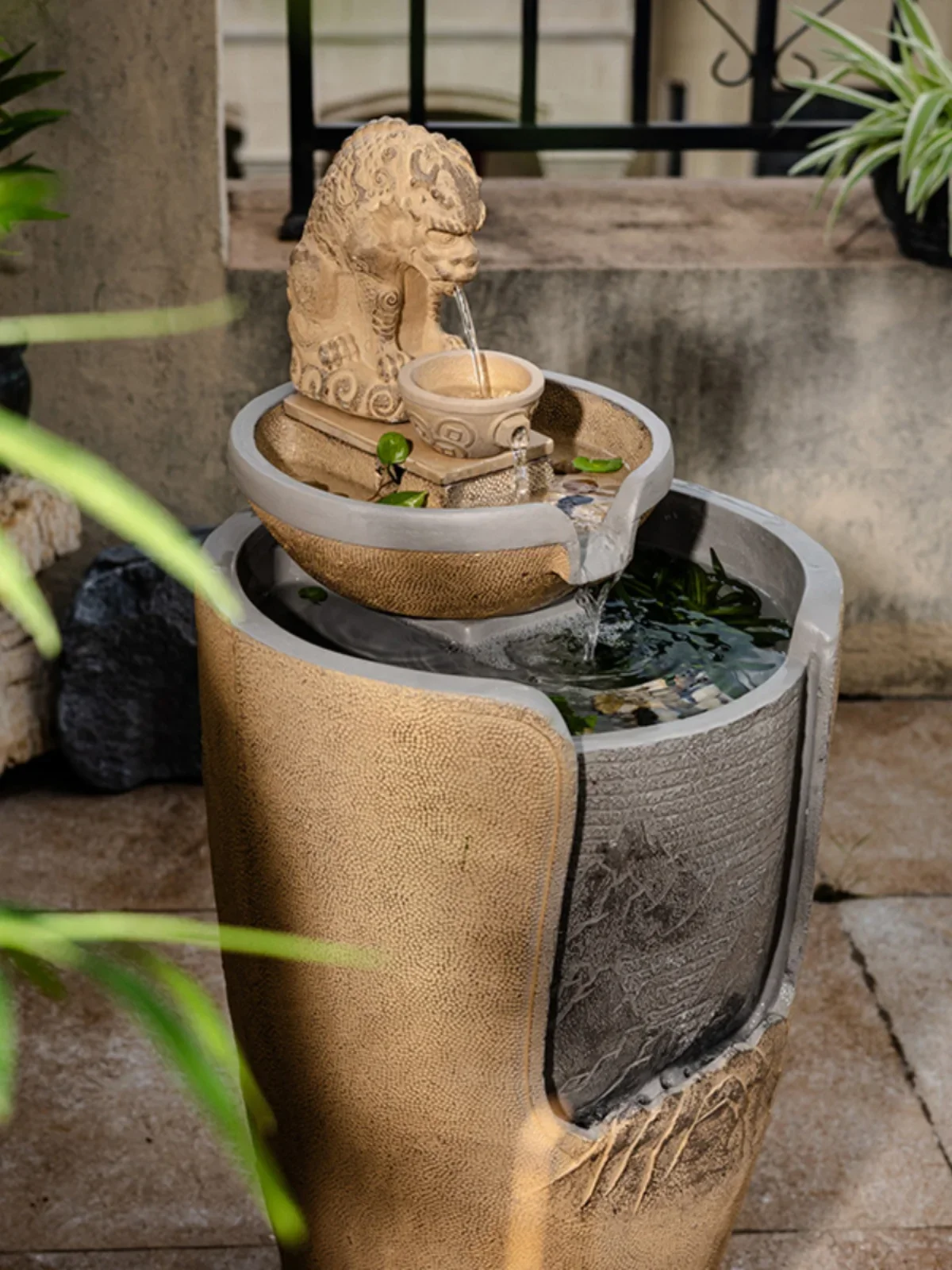 Новый декоративный проточный фонтан Juhan в китайском стиле для гостиной