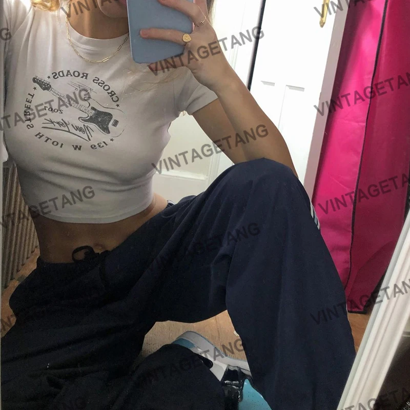 Оригинальные американские ретро темно-синие свободные спортивные брюки женские