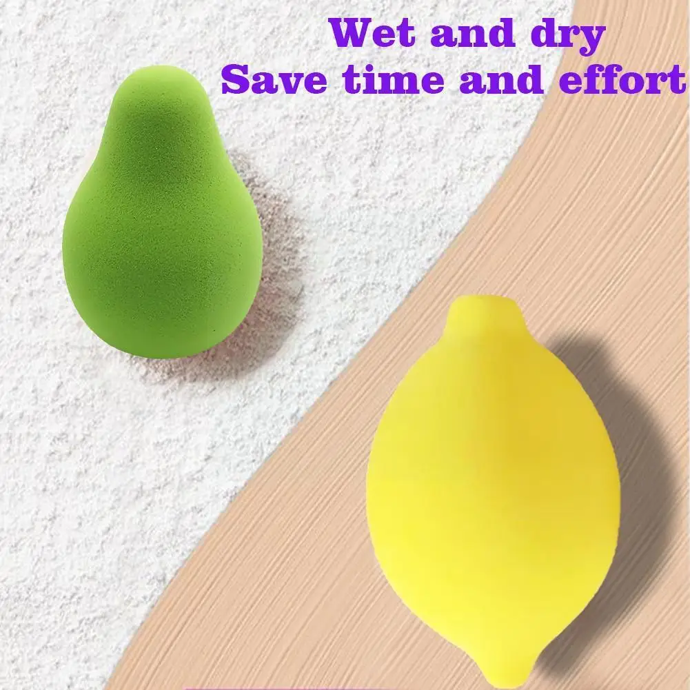 

Губка для макияжа C0r8 с фруктами, лимоном, авокадо, ароматизатором груши, большим яйцом, для сухой и влажной воды