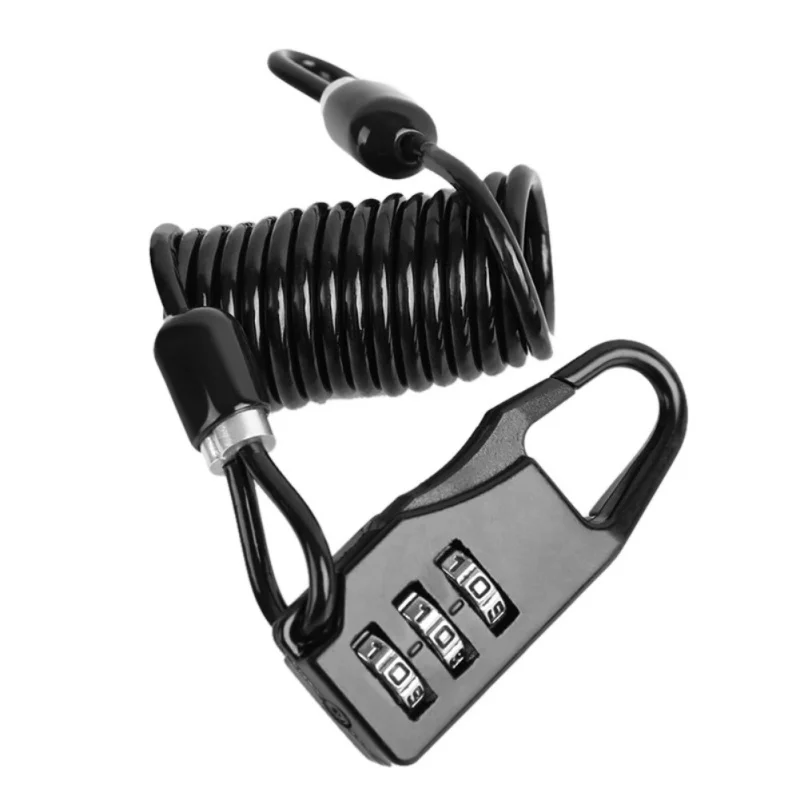Cycling Helmet Wire Rope Code Lock Cycling Security Lock Bicycle Equipment MTB Anti-theft Lock Mountain Bike Wire Rope