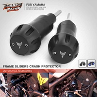 mt03 frame slider crash protector for yamaha mt 03 25 mt25 yzf r3 r25 2014 2022 2021 motorcycle falling bobbins protection logo