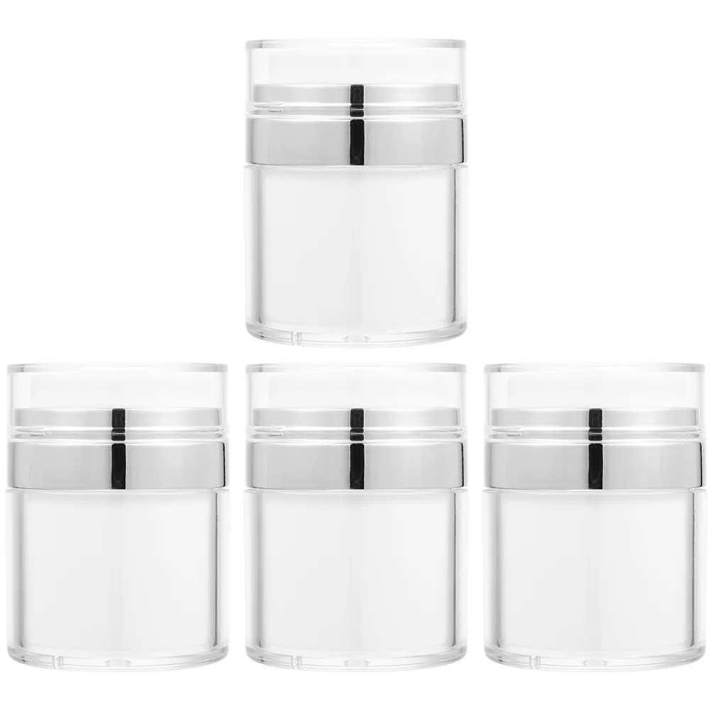 

Пустой контейнер для крема, лосьона, тела, 4 шт., маленькие контейнеры, крышки, бутылки для безвоздушного ухода за кожей, баночки для путешествий Pp Pump