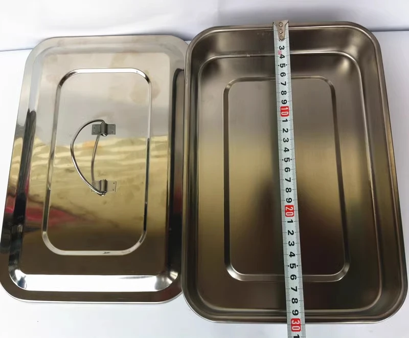1 шт. лоток из нержавеющей стали два размера квадратная пластина с крышкой