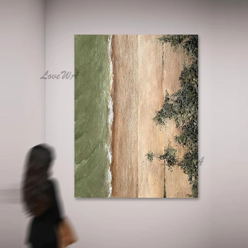 

Beautiful Landscape Paintings Abstract Wall Art Picture Unframed Design Artwork Decor Village Scenery Oil Painting On Canvas