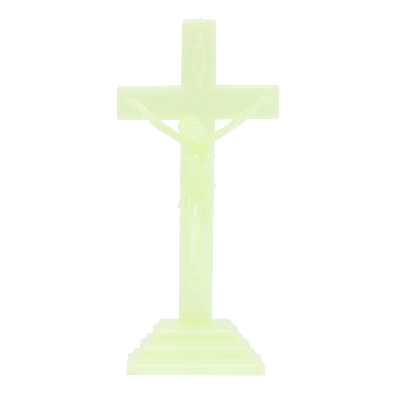 

Cross Crucifix Statue Prop Photo Figurine Ornament Jesusdesktop Decoration Craft Religious Church Decorative Tabletop Adornment
