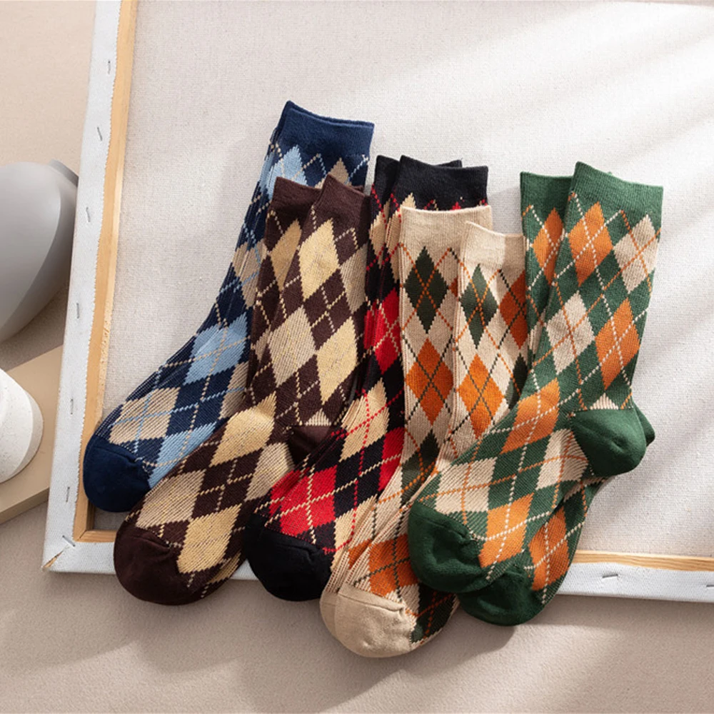 

Fashion Casual Autumn Deodorant Vintage Lattice Socks Women Hosiery Cotton Socks