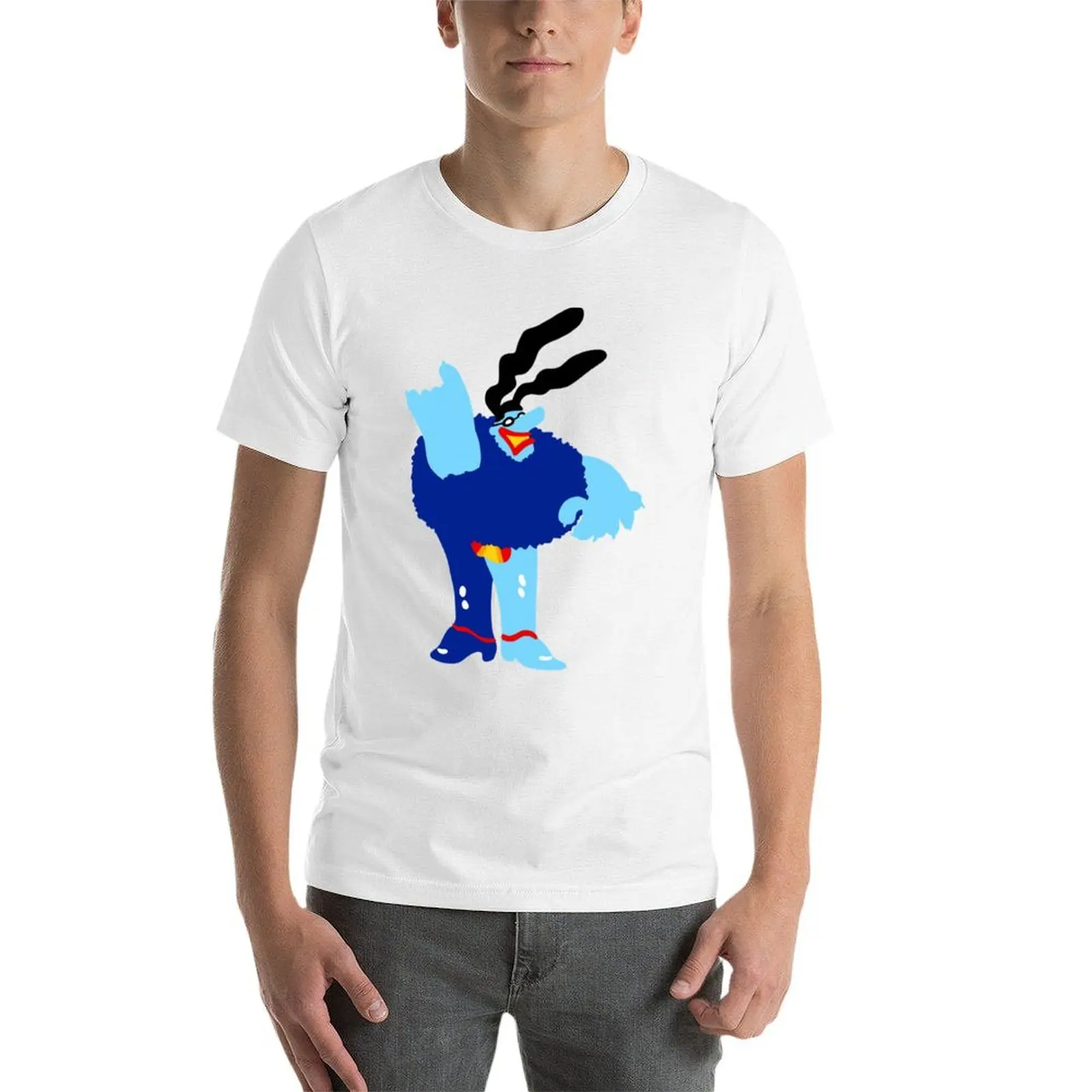 Фото Мужская футболка Minimal Blue Meanie, хлопковая футболка высокого качества для мужчин, хлопковая мужская футболка, летняя футболка №3