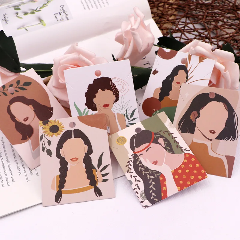 

100pcs brand new jewelry paper jewelry packaging card Earring Necklace Display packaging card thread surface set card