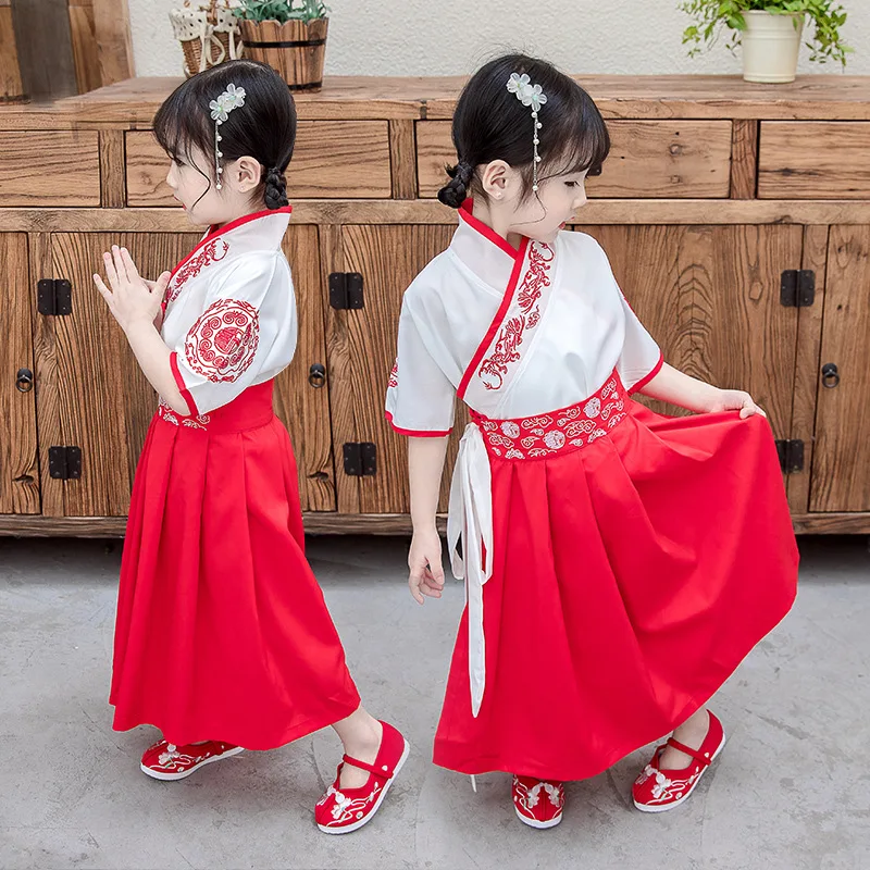 Костюм Тан с длинным рукавом для мальчиков вышивка Детский комплект из двух