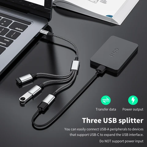 USB-хаб Vrestu Type-C 2 порта
