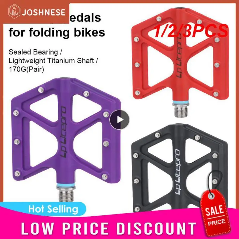 

1/2/3PCS Lp litepro MTB Pedal Ultralight Sealing Bearing Road Nylon Road bmx Pedal Flat Titanium Shaft
