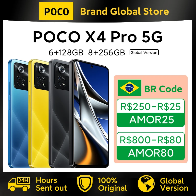 

Global Version POCO X4 Pro 6+128GB/8+256GB 120MP Triple Camera 67W Turbo Charging Snapdragon 695 120Hz Amoled Screen With NFC