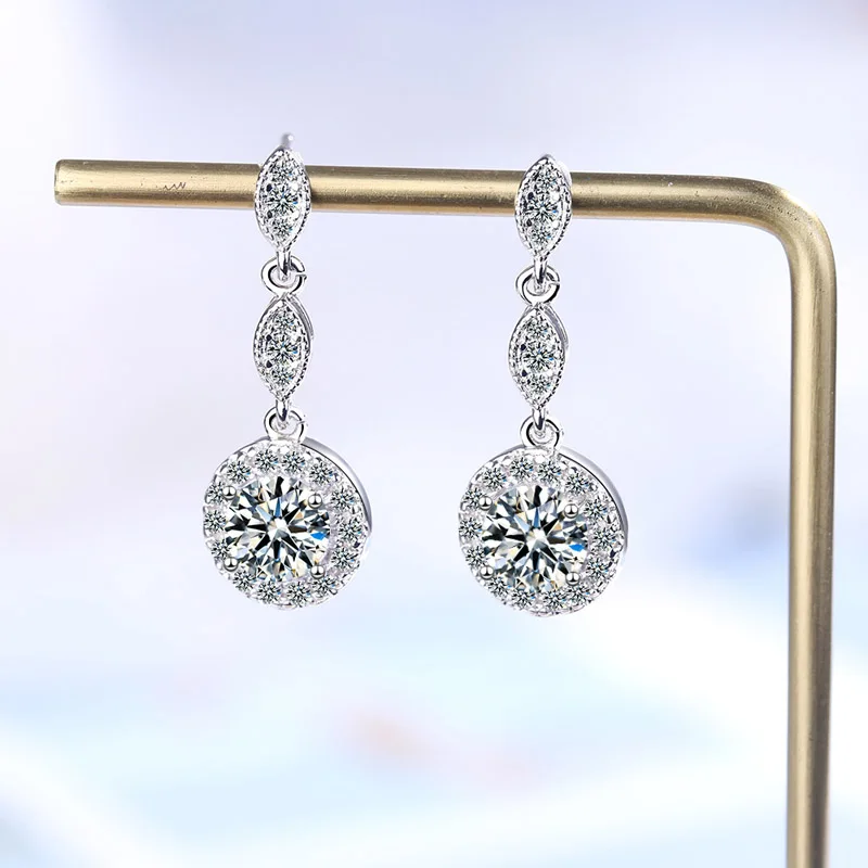 

Pave Oval Crystal Water Droplets Tassel Stud Earring for Women Girl Lady Fine Jewelry Gift AAA Zircon