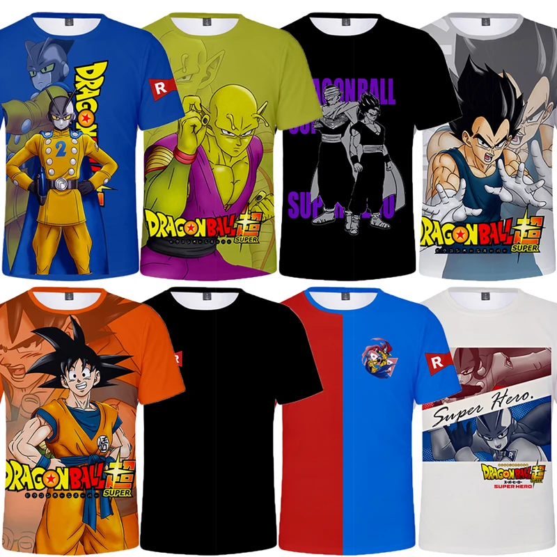 

Cartoon Anime DBZ Dragon Ball T Shirts Casual Boy Girl Kids Streetwear Print 3D T-shirt Men Women Children Cool Tops Tee