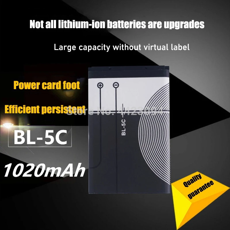 1 5pcs 3 7v 1020mah bl 5c bl 5c battery for nokia 1100 1110 1112 1208 1600 2255 2270 2280 2300 2600 replacement phone batteries free global shipping