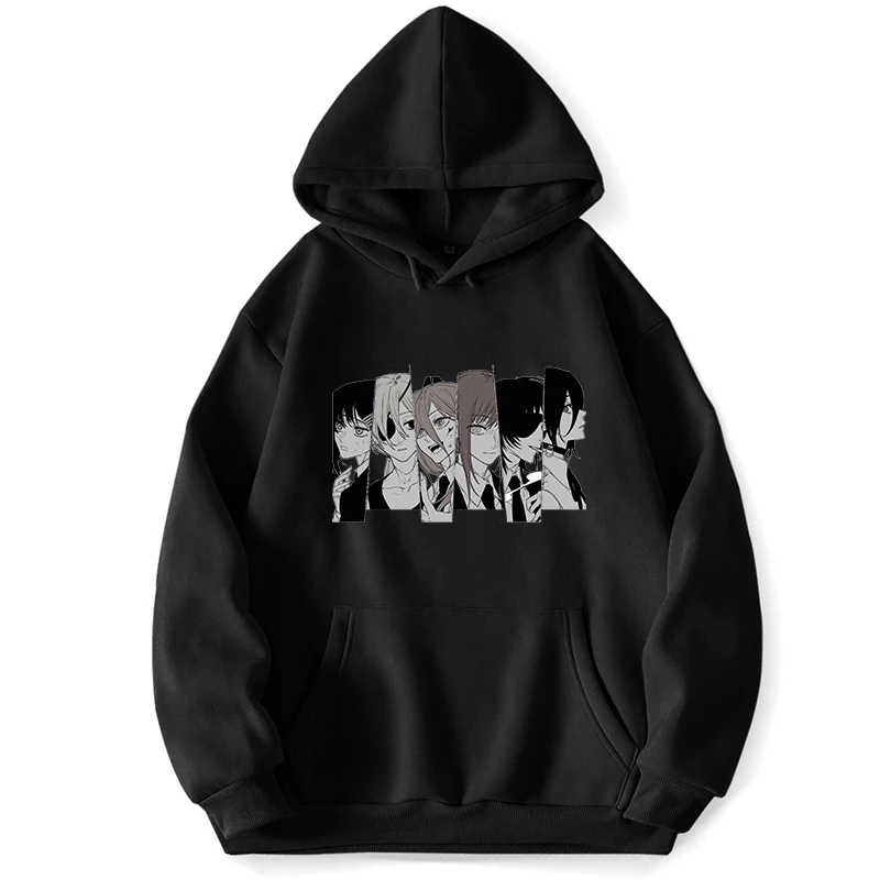 Chainsaw Man Anime Manga Hoodies Men Hooded Sweatshirts Trapstar Pocket Spring Autumn Pullover Hombre Jumpers