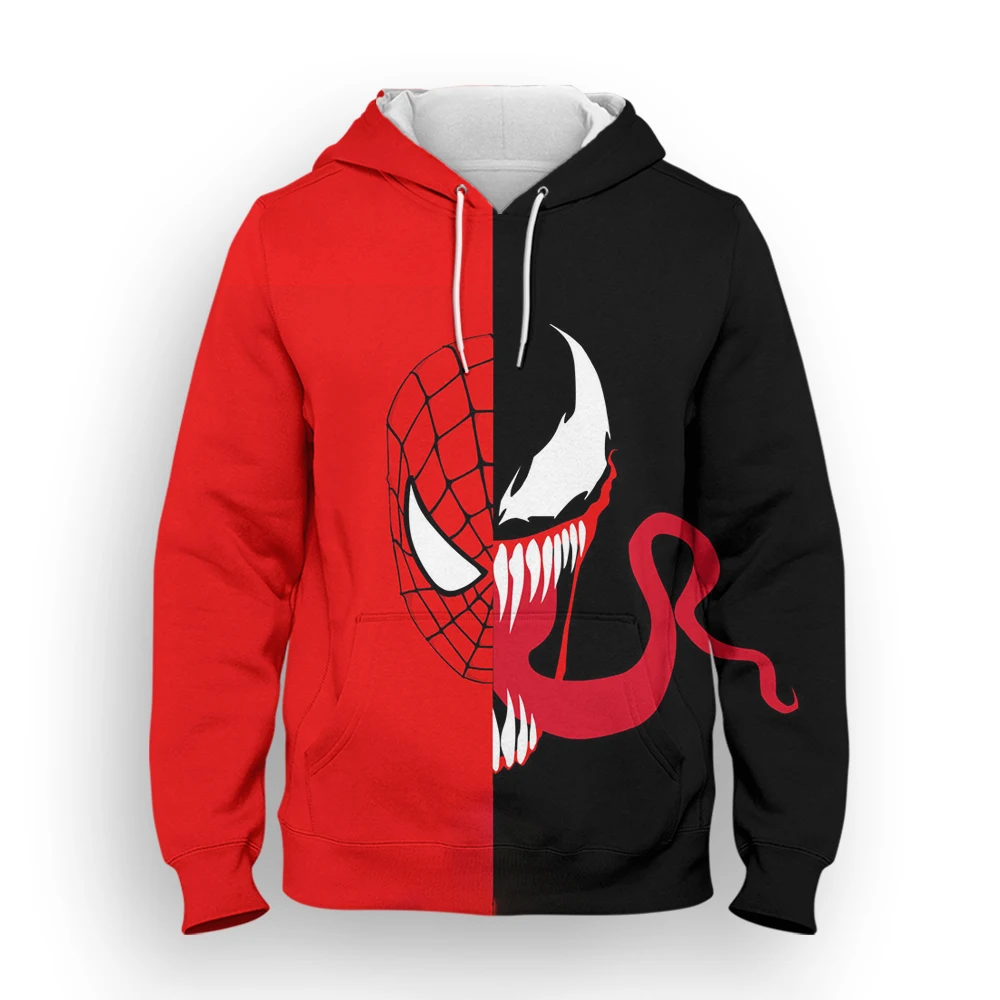 

2021 Spring Autumn Men's Oversize Hoodie Marvel Venom 3D Printed Women Sweatshirts Casual Harajuku Children Tracksuit
