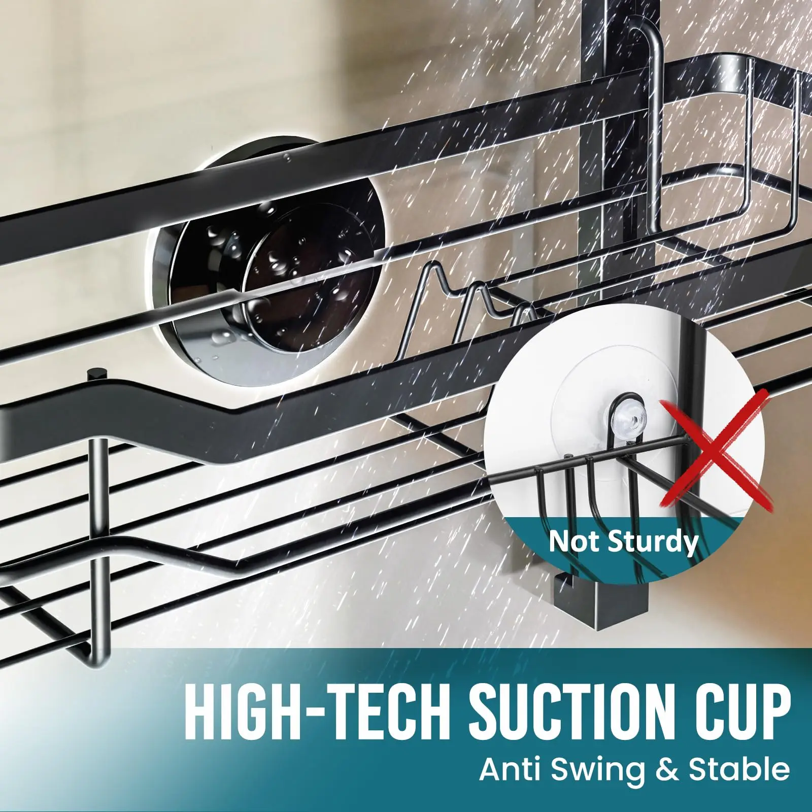 TAILI черные подвесные полки для ванной полка комнаты органайзер держатель шампуня