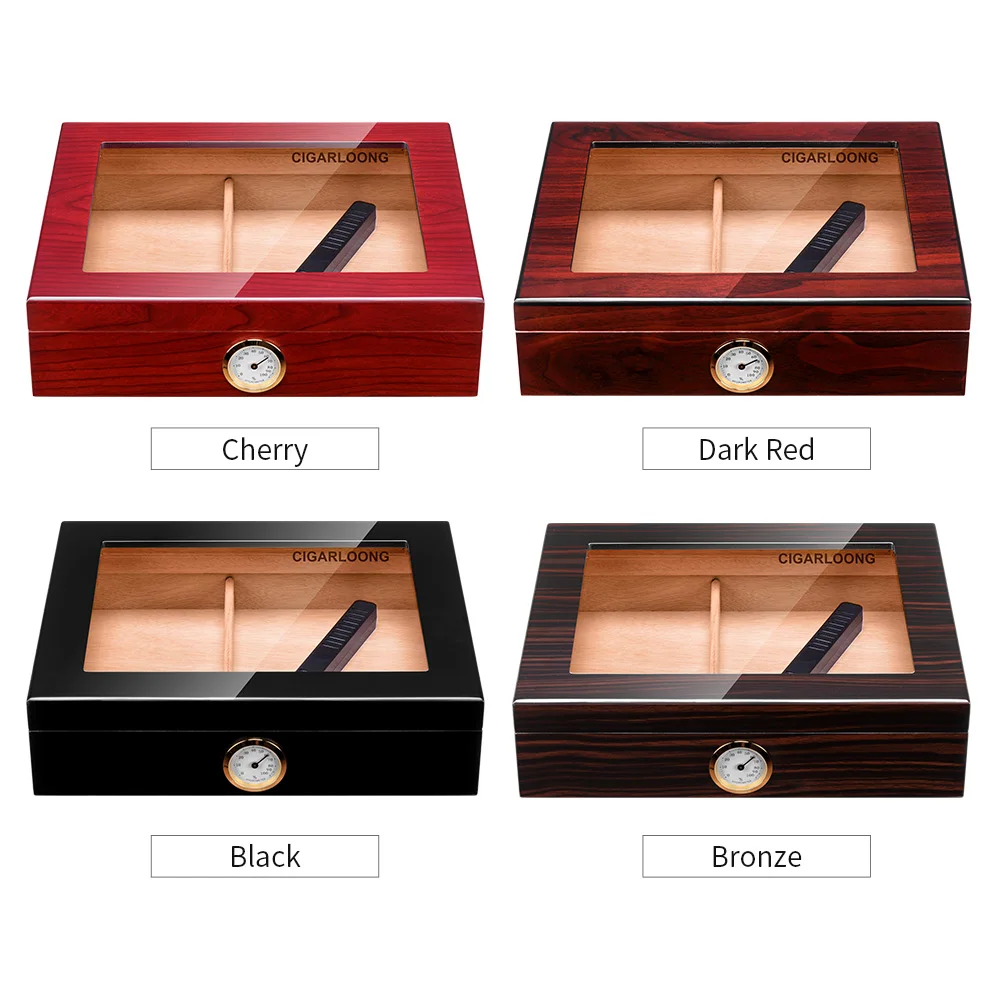 

Hygrometer Portable With Case Humidifier Top Wood Cigar With Humidor Humidor Travel Cigar Glass Box Cedar With Cigar Wholesale