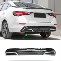 black carbon look rear bumper lip diffuser spoiler body kit for nissan sylphy 2020 2022 chassis exterior parts