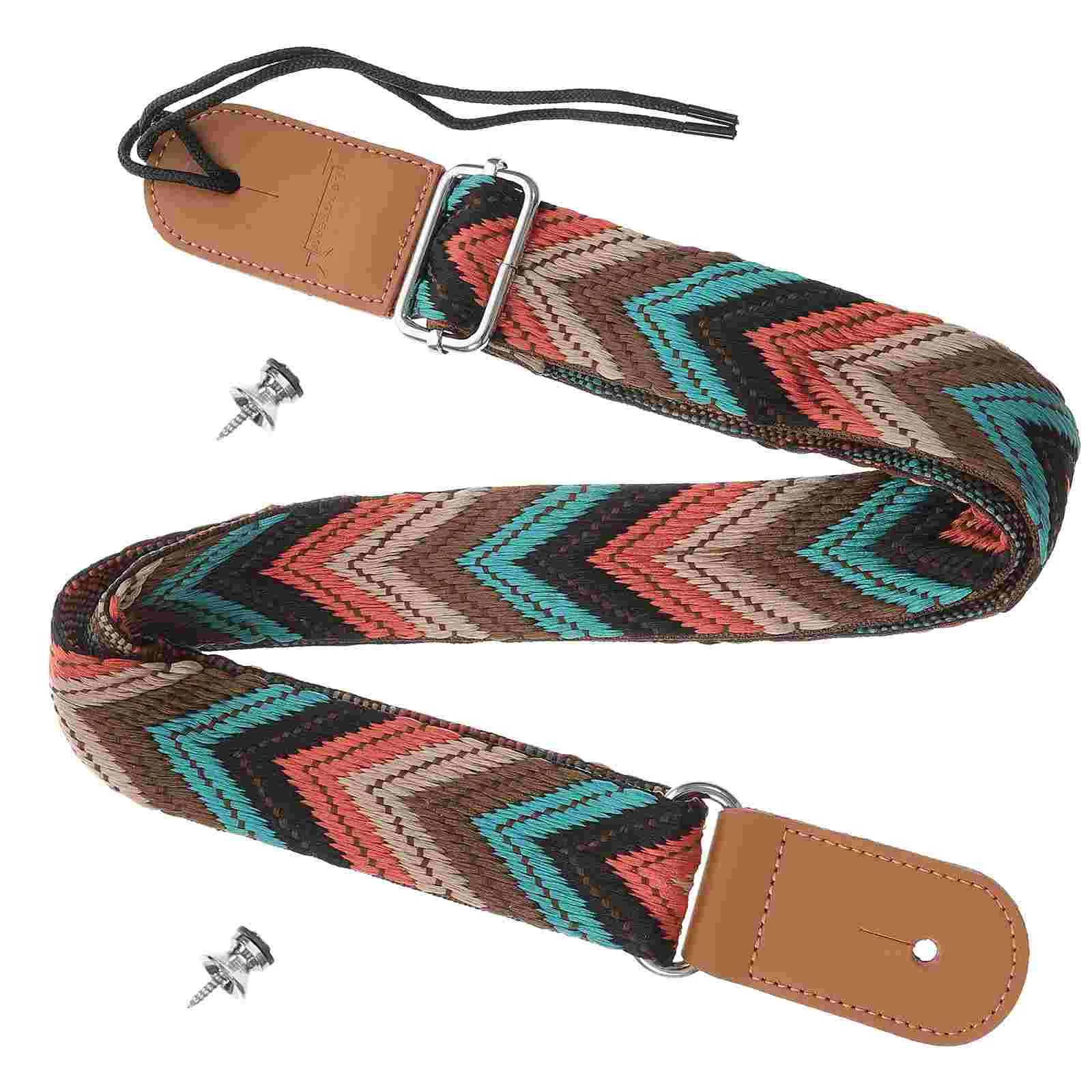 

Ukulele Strap Adjustable Guitar Instrument Strap Bohemian Style Shoulder Strap