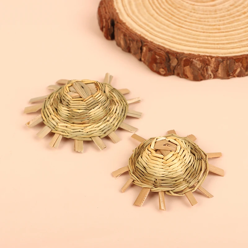 Миниатюрная плетеная головная уборка для кукольного домика ручная работа модель