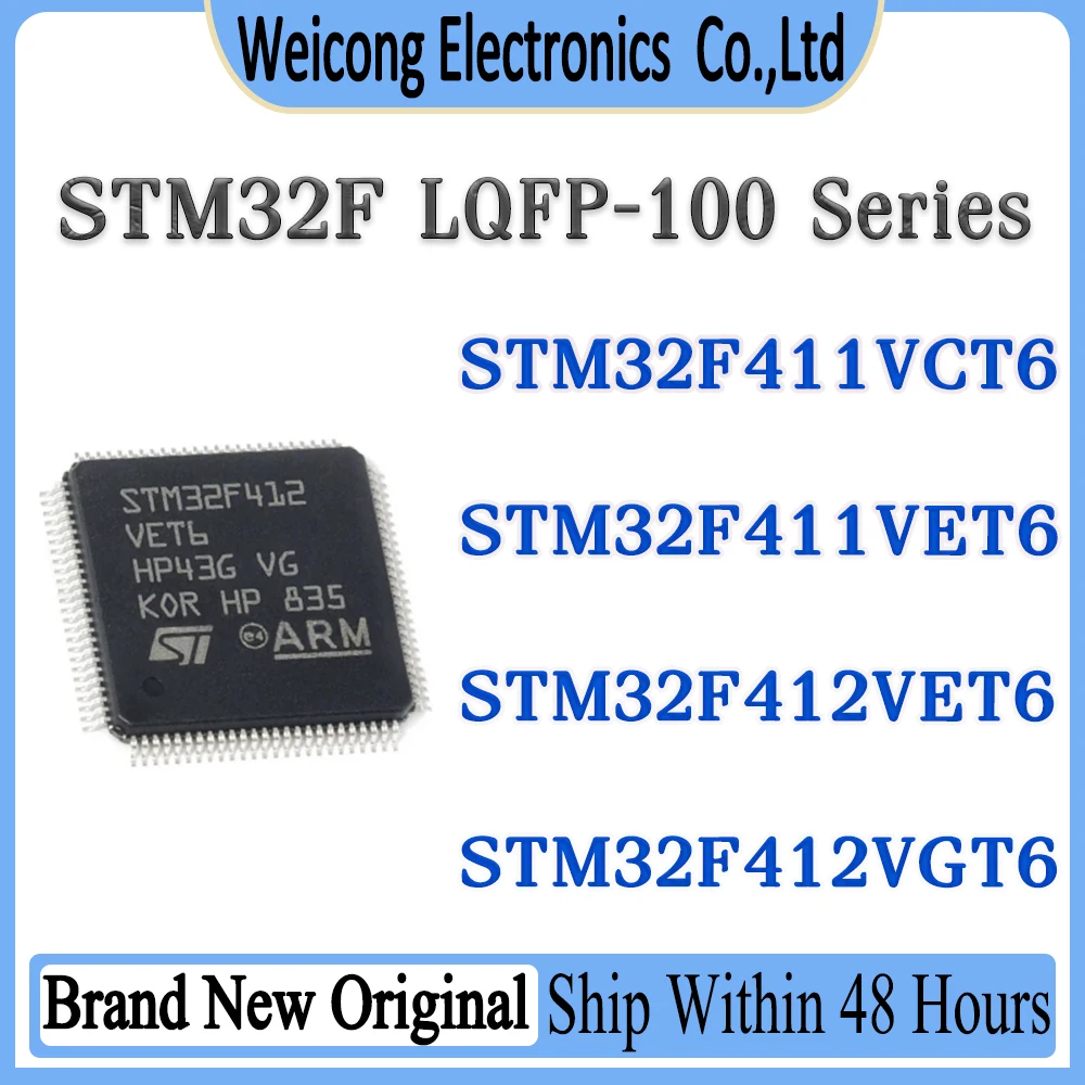 STM32F411VCT6 STM32F411VET6 STM32F412VET6 STM32F412VGT6 STM32F411 STM32F412 STM32F4 STM32F STM32 STM ST IC MCU Chip LQFP-100