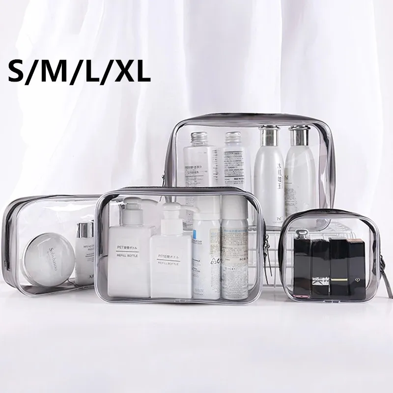 

PVC Women Transparent Cosmetic Bag Zipper Clear Makeup Bags Beauty Case Travel Make Up Organizer Storage Bath Toiletry Wash Bag