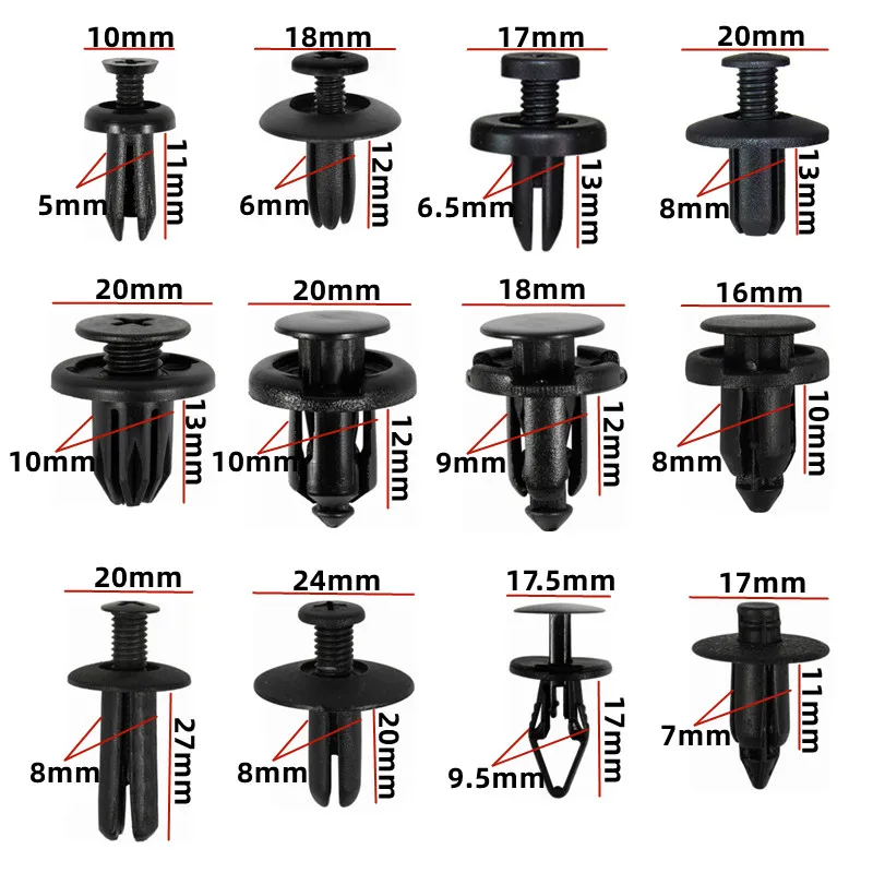 

60Pcs Car Snap Fastener Clip Plastic Screw Rivet Clamp Holder Button Buckle For Volkswagen Worker Workline XL1 Volksbus T-CROSS