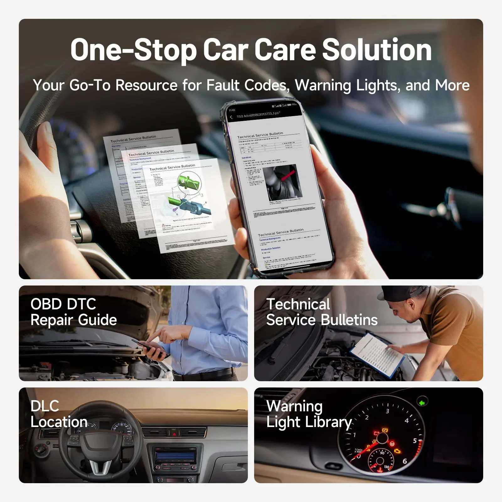 Фото Автосканер TOPDON Carpal Bluetooth OBD2: Диагностика всех систем с ИИ-поддержкой, 6+ функций сброса, iOS и Android, Новинка 2026 года, Беспроводной №3