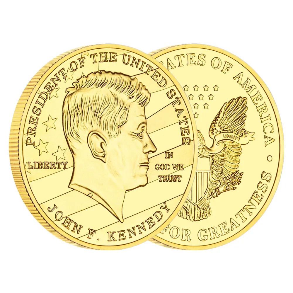 

Позолоченная памятная монета Джона Ф. Кеннеди