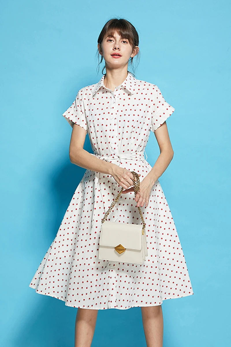 

Summer Shirt Strawberry Elegant Dresses for Women Romantic Vintage Ladies Dress Fashion Outfits