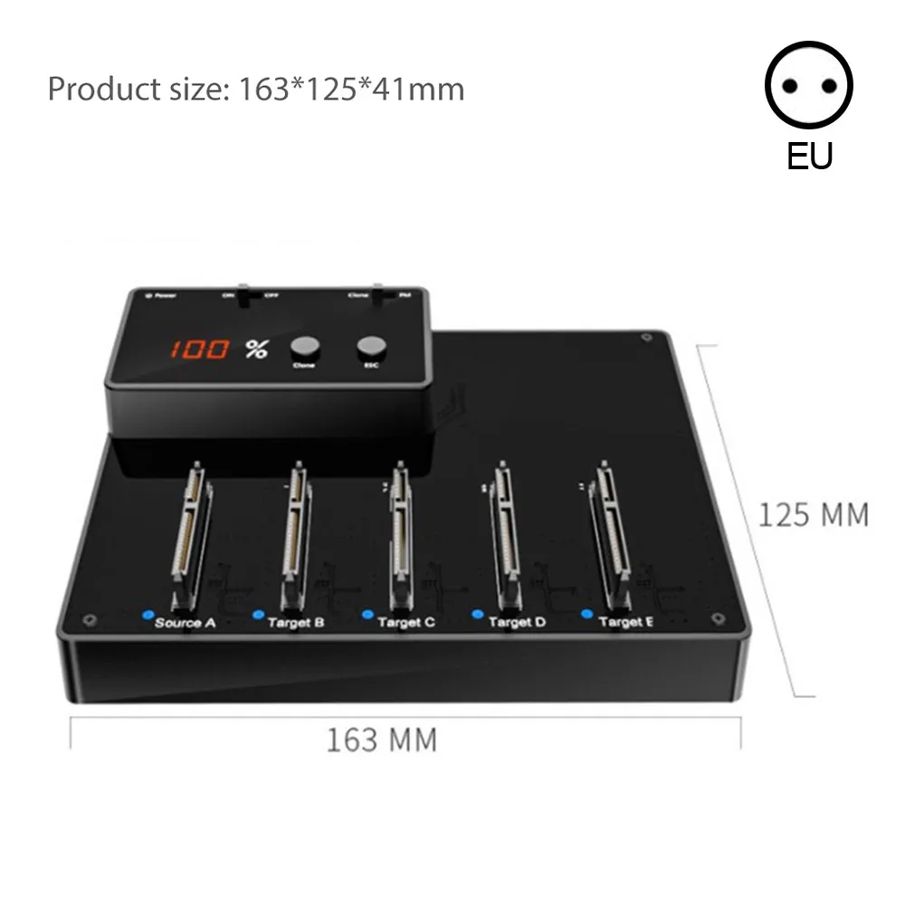 

5 отсеков 2,5 дюйма SATA HDD/SSD автономный Дубликатор один источник на пять целевых SATA/I/II/III жесткий диск/SSD клон док-станции