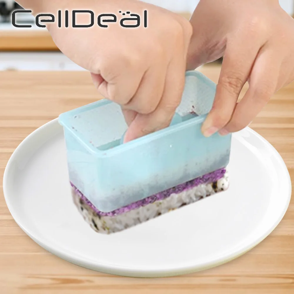 

1PC Musubi Maker Press Sushi Making Kit Non Stick PP Rectangular DIY Sushi Mold Box Hawaiian Spam Onigiri Kitchen Accessories