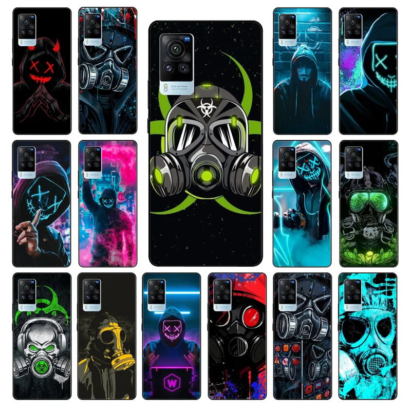 

DJ Man Neon Mask Gas Boy Phone Case for VIVO V21E V21 V23 V23E V2109 Y53S Y33S Y55 Y76 Y31 Y21 Y72 Y01 Y21S Y11S