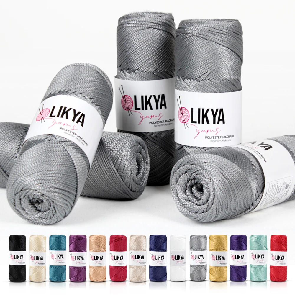 

5 шт. Likya 1,1 мм x 110 м полиэфирный макраме шнур 100 г красочный плетеный шнур для Supla ожерелье браслет, оплетка для украшения